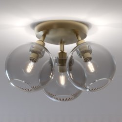 Gloria Plafond - �33 - Messing/R�gfarvet - Belid