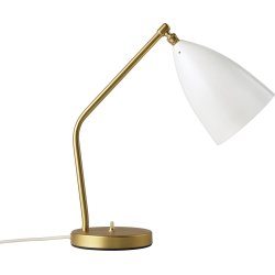 Gr�shoppa Bordlampe - Alabaster Blank Hvid - GUBI