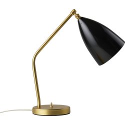 Gr�shoppa Bordlampe - Messing Blank Sort - GUBI