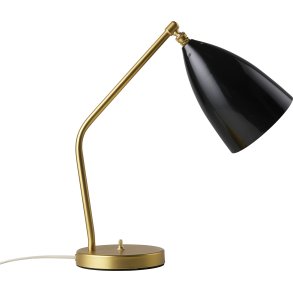 Grshoppa Bordlampe - Messing Blank Sort - GUBI
