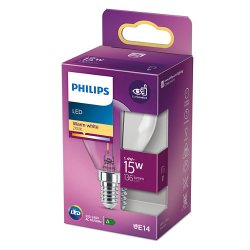 LED P�re E14 - 1,4W (15W) - Krone - Klar Glas - Philips