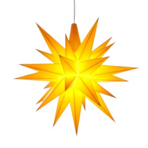 Herrnhuter stjerne - 13cm - Gul