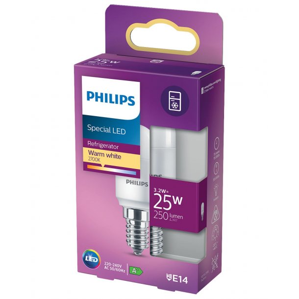 LED Pre E14 - 3,2W (25W) - Kleskabspre - Philips