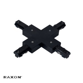 Strmskinne - Kryds Connector - Sort - Raxon