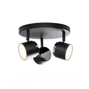 Teater 3 LED Rondel - Sort - Nielsen Light