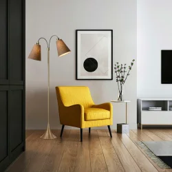 Fodg�nger Gulvlampe - Antik Messing - Kakaobrun/Kakaobrun - Nielsen Light