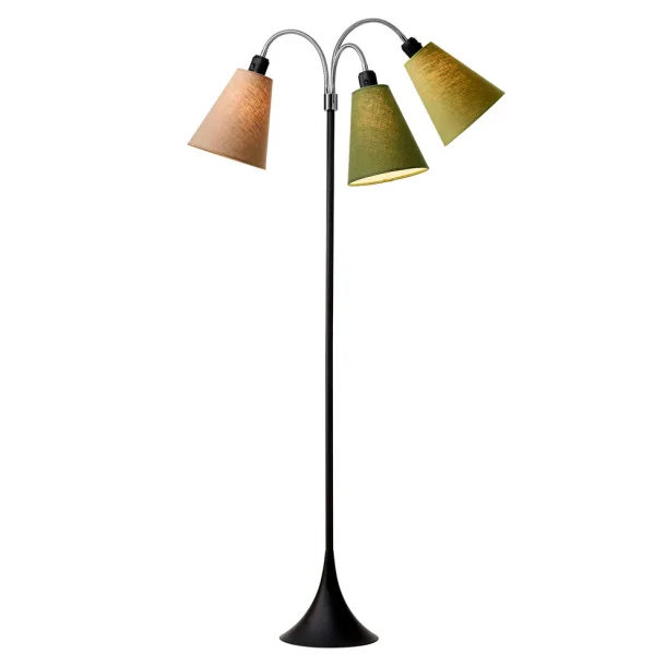 Trafik Gulvlampe - Sort - Nougat/M�rk armygr�n/lys armygr�n - Nielsen Light