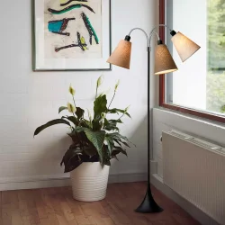 Trafik Gulvlampe - Sort - Nougat/Kakaobrun/Sand - Nielsen Light