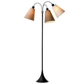 Trafik Gulvlampe - Sort - Nougat/Kakaobrun/Sand - Nielsen Light