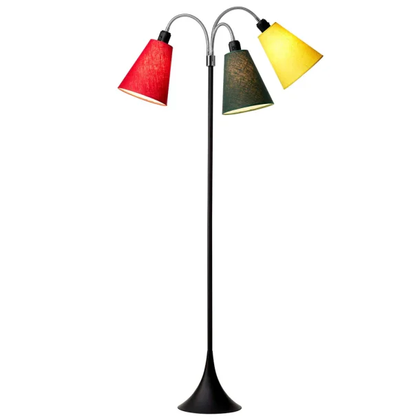 Trafik Gulvlampe - Sort - R�d/Skovgr�n/Gul - Nielsen Light