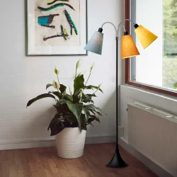 Trafik Gulvlampe - Sort - St�vet bl�/Karry/Sennepsgul - Nielsen Light