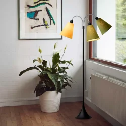 Trafik Gulvlampe - Sort - Ananasgul/Lys armygr�n/M�rk armygr�n - Nielsen Light