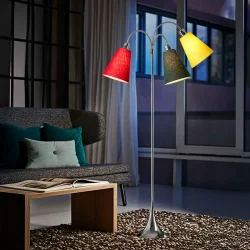 Trafik Gulvlampe - Krom - R�d/Skovgr�n/Gul - Nielsen Light