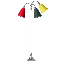 Trafik Gulvlampe - Krom - R�d/Skovgr�n/Gul - Nielsen Light
