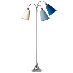 Trafik Gulvlampe - Krom - Creme/St�vet bl�/Havbl� - Nielsen Light