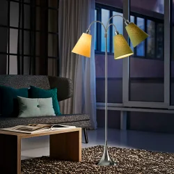 Trafik Gulvlampe - Krom - Ananasgul/Lys armygr�n/M�rk armygr�n - Nielsen Light