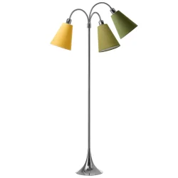 Trafik Gulvlampe - Krom - Ananasgul/Lys armygr�n/M�rk armygr�n - Nielsen Light