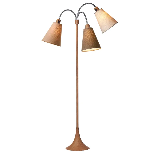 Trafik Gulvlampe - Tr�look - Nougat/Kakaobrun/Sand - Nielsen Light