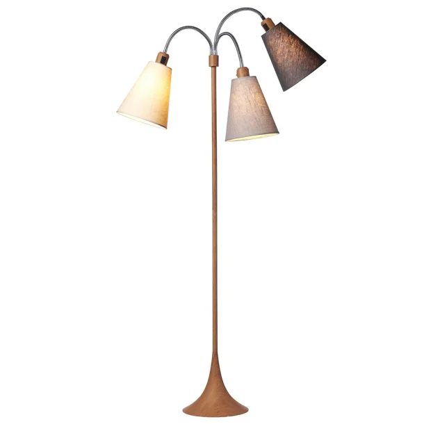 Trafik Gulvlampe - Tr�look - Creme/Lysegr�/M�rkegr� - Nielsen Light