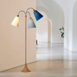 Trafik Gulvlampe - Tr�look - Creme/St�vet bl�/Havbl� - Nielsen Light