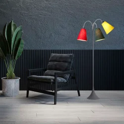 Trafik Gulvlampe - Soft Gr� - R�d/Skovgr�n/Gul - Nielsen Light