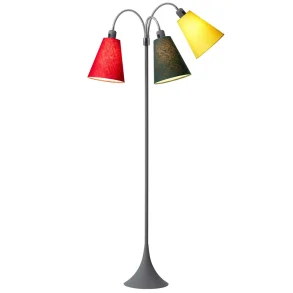 Trafik Gulvlampe - Soft Gr� - R�d/Skovgr�n/Gul - Nielsen Light