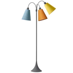 Trafik Gulvlampe - Soft Gr� - St�vet bl�/Karry/Sennepsgul - Nielsen Light