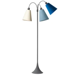 Trafik Gulvlampe - Soft Gr� - Creme/St�vet bl�/Havbl� - Nielsen Light