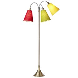 Trafik Gulvlampe - Antik Messing - Rd/Limegrn/Gul - Nielsen Light