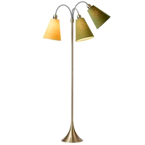 Trafik Gulvlampe - Antik Messing - Ananasgul/Lys Armygr�n/M�rk Armygr�n - Nielsen Light