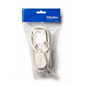 3-Stiksd�se m/jord, Hvid