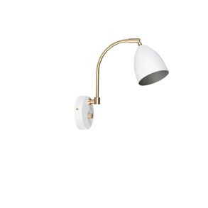 Deluxe Vglampe - Hvid/Messing - Belid