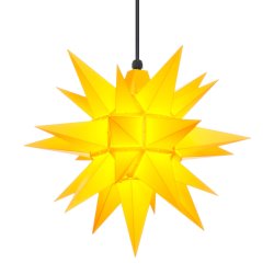Herrnhuter stjerne - 40cm - Gul - Plast - Uden Ophng