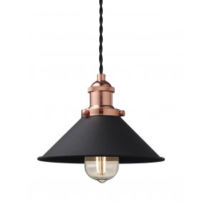 Neks Pendel - Sort/Hvid/Kobber - Nielsen Light