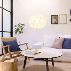 Jasmin Rund Pendel - Hvid Oph�ng - Hvid - �40 - Nielsen Light