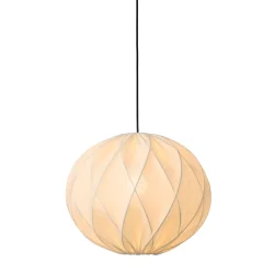 Jasmin Rund Pendel - Sort Oph�ng - Hvid - �40 - Nielsen Light