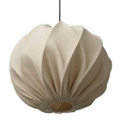 Jasmin Rund Pendel - Sort Oph�ng - Lys Sand - �40 - Nielsen Light