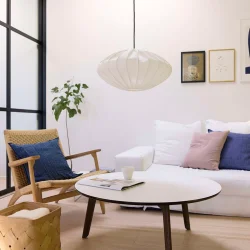 Jasmin Ellipse Pendel - Sort Oph�ng - Hvid - �50 - Nielsen Light