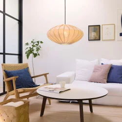 Jasmin Ellipse Pendel - Sort Oph�ng - Lys Sand - �50 - Nielsen Light