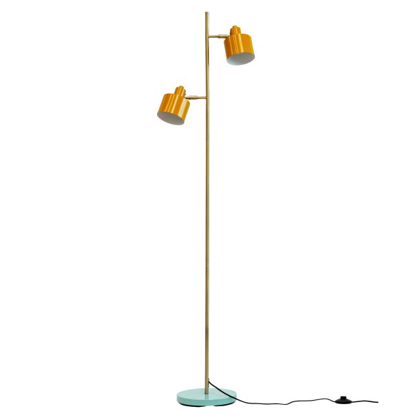 Ocean Gulvlampe - Karry/Turkis/Messing - Dyberg Larsen