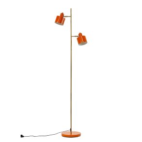 Ocean Gulvlampe - Orange/Messing - Dyberg Larsen