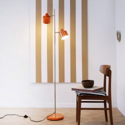 Ocean Gulvlampe - Orange/Messing - Dyberg Larsen