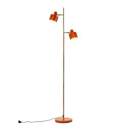 Ocean Gulvlampe - Orange/Messing - Dyberg Larsen