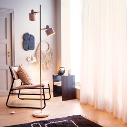 Ocean Gulvlampe - Beige/Messing - Dyberg Larsen