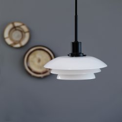 DL20 Pendel - Opal - Mat Sort - Dyberg Larsen