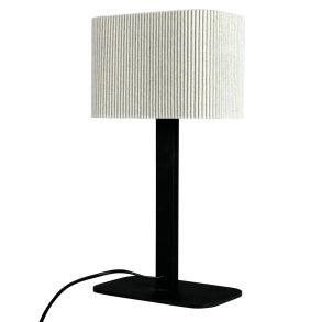 Calix Bordlampe Med Oval Stofskrm - Natur/Sort - 20 - Dyberg Larsen