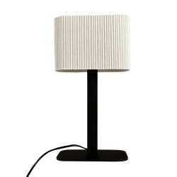Calix Bordlampe Med Oval Stofskrm - Natur/Sort - 20 - Dyberg Larsen