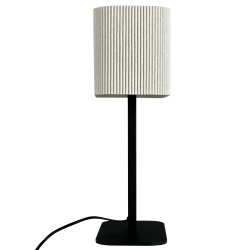 Calix Bordlampe Med Oval Stofskrm - Natur/Sort - 20 - Dyberg Larsen