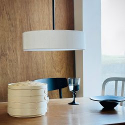 Calix Pendel Med Lav Stofskrm - Natur/Sort - 45 - Dyberg Larsen