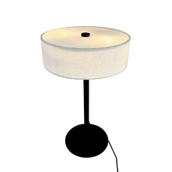 Calix Bordlampe Med Stofskrm - Natur/Sort - 25 - Dyberg Larsen